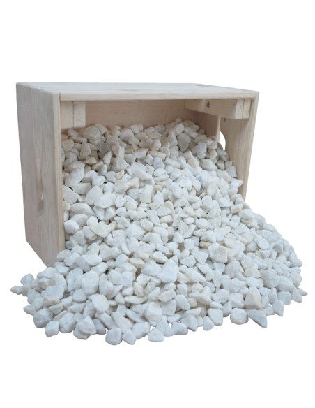 Concassé de Marbre Blanc Pur 12/18mm - Sac de 20 kilos
