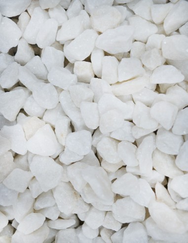 Concassé de Marbre Blanc Pur 12/18mm - Sac de 20 kilos