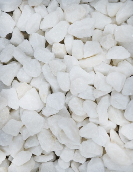 Concassé de Marbre Blanc Pur 12/18mm - Sac de 20 kilos