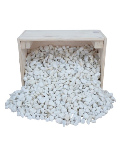 Concassé de Marbre Blanc Pur 12/18mm - Sac de 20 kilos