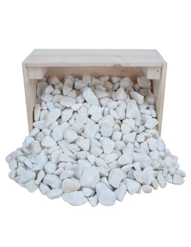 Concassé de Marbre Blanc Pur 18/30mm - Sac de 20 kilos