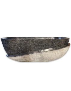 Baignoire en marbre noir L.180 x l.80 x H.60 cm. 2