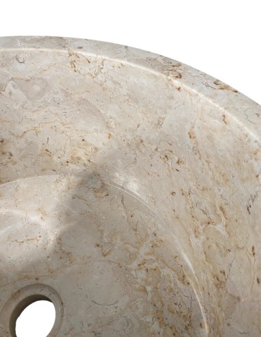 Vasque sur pied conique en marbre beige