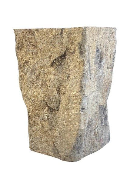 Vasque sur pied mégalithique en pierre de rivière 45x90 cm