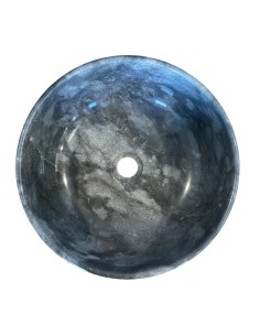 Vasque en marbre gris poli diamètre 40 cm hauteur 16 cm 2