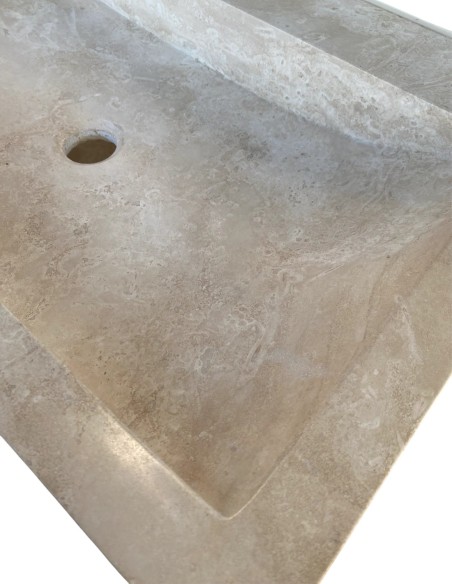 Meuble Vasque en Travertin Beige 70x45x85 cm