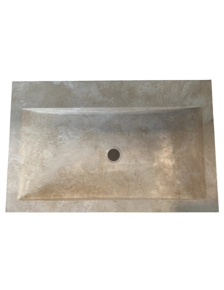 Meuble Vasque en Travertin Beige 70x45x85 cm