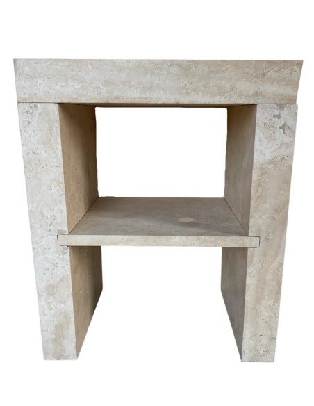 Meuble Vasque en Travertin Beige 70x45x85 cm