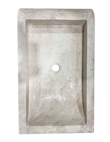 Vasque en travertin ivoire 70x40x10 cm