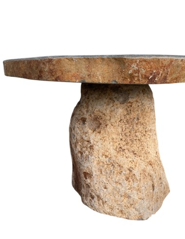 Table Rocher en pierre avec pied