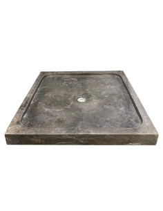 Receveur de douche en marbre noir poli 90x90 cm, hauteur 9 cm 2
