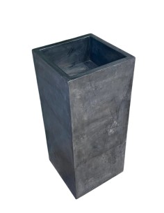 Vasque sur Pied Carrée en Marbre Noir 40x40x90 cm 2