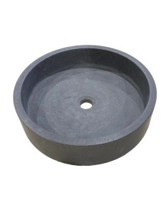 Vasque en basalte noir, diamètre 45 cm
