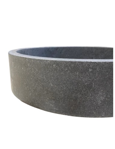 Vasque en basalte noir, diamètre 45 cm