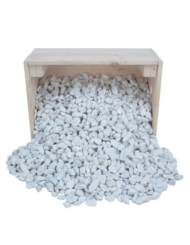 Galets de Marbre Blanc 7/15mm - Sac de 20 kilos