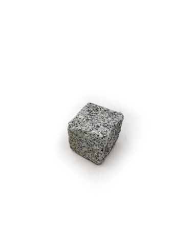 Pavé en Granit Gris Clair Toutes Faces Brutes de Clivage 5x5x5 cm Vendu en Big Bag d'1Tonne