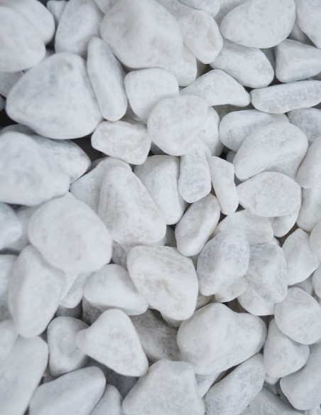 Galets de Marbre Blanc 15/25mm - Sac de 20 kilos