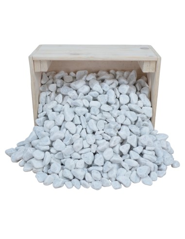 Galets de Marbre Blanc 15/25mm - Sac de 20 kilos