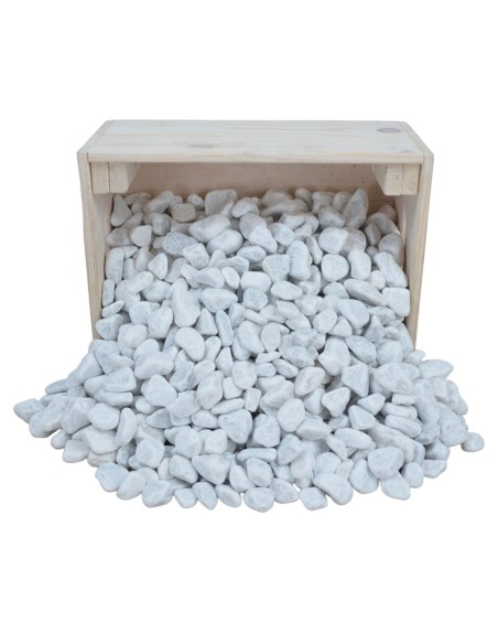 Galets de Marbre Blanc 15/25mm - Sac de 20 kilos