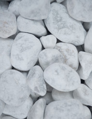 Galets de Marbre Blanc 25/40mm - Sac de 20 kilos