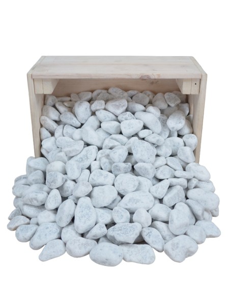 Galets de Marbre Blanc 25/40mm - Sac de 20 kilos