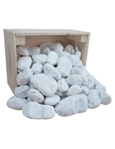 Galets de Marbre Blanc 40/60mm - Sac de 20 kilos
