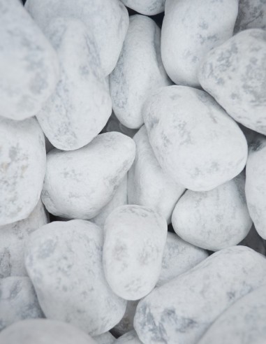 Galets de Marbre Blanc 40/60mm - Sac de 20 kilos