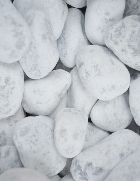 Galets de Marbre Blanc 40/60mm - Sac de 20 kilos