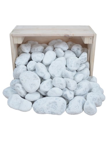 Galets de Marbre Blanc 40/60mm - Sac de 20 kilos