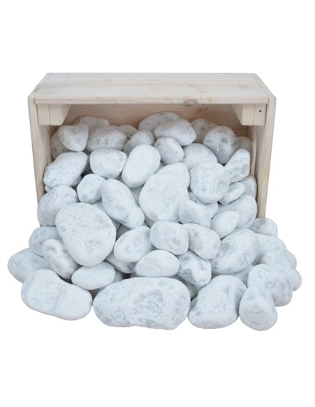 Galets de Marbre Blanc 40/60mm - Sac de 20 kilos