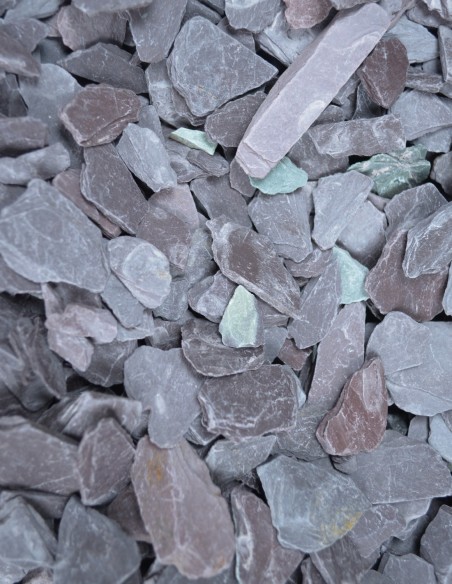 Paillette d'Ardoise Violette Verte 10/40mm - Sac de 20 kilos