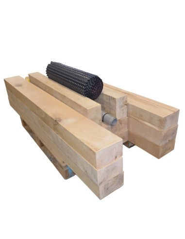 Bac à Potager en traverses Chêne neuve 272x142x60 cm