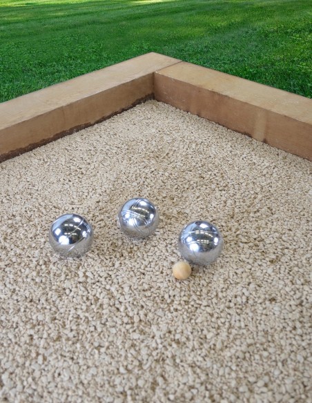 Contour de Terrain de Pétanque en Traverses Neuves Traitées Autoclave