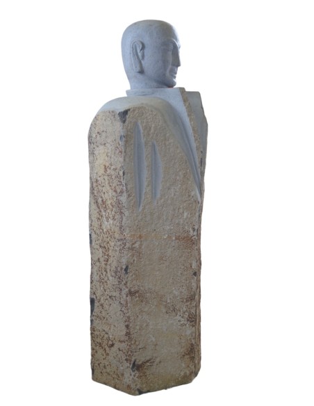 Sculpture homme en Basalte 124 cm