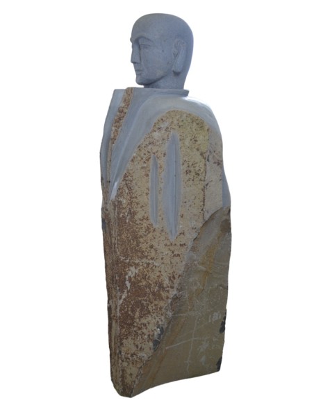 Sculpture homme en Basalte 124 cm