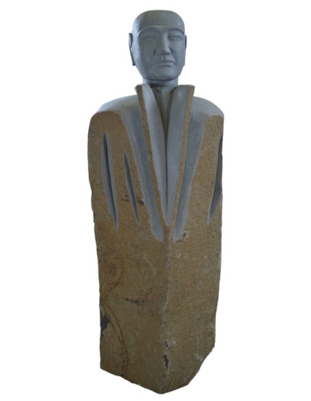 Sculpture homme en Basalte 122 cm