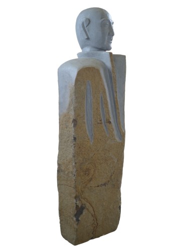 Sculpture homme en Basalte 122 cm