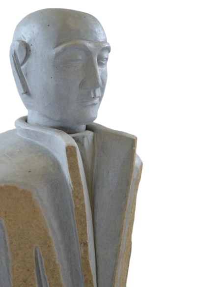 Sculpture homme en Basalte 122 cm