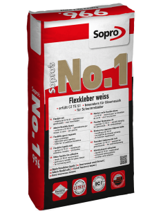 Colle Sopro's No.1 996 blanc - mortier-colle flexible blanc