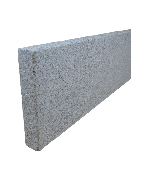 Bordure de jardin en Granit Gris Clair Claro Sciée Flammée 100x25x5 cm