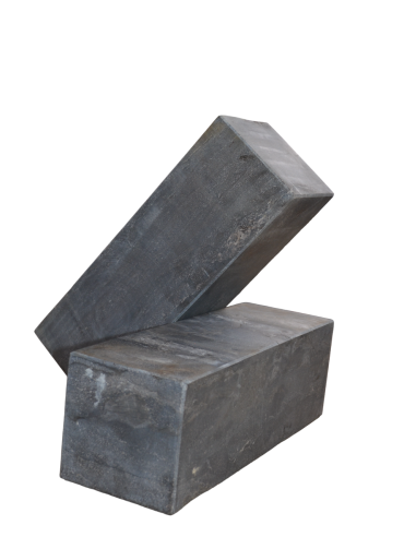 Palissade en Pierre Bleue, Faces Adoucies, 35x12x12 cm Chanfreins 4 mm