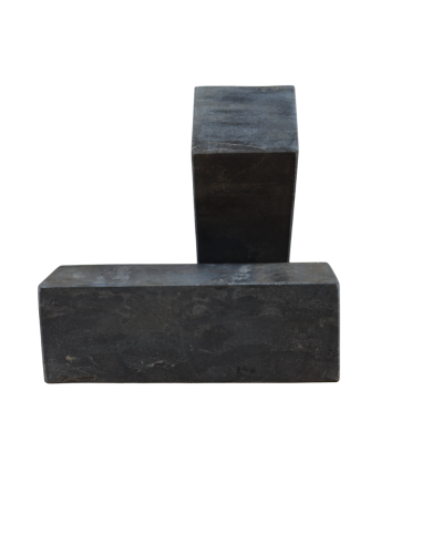 Palissade en Pierre Bleue, Faces Adoucies, 35x12x12 cm Chanfreins 4 mm