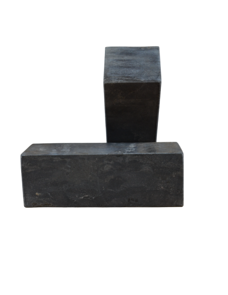 Palissade en Pierre Bleue, Faces Adoucies, 35x12x12 cm Chanfreins 4 mm