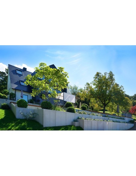 Mur de Soutènement en L en Béton Armé  Largeur 49 cm Hauteur 255 cm