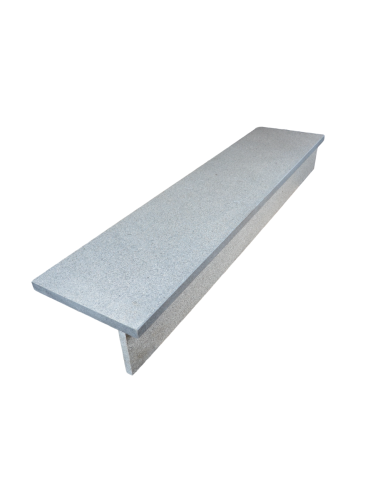 Margelle d'Escalier en Granit gris foncé 100/35/3 CM dessus flammé