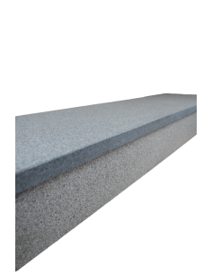 Margelle d'Escalier en Granit gris foncé 100/35/3 CM dessus flammé 2