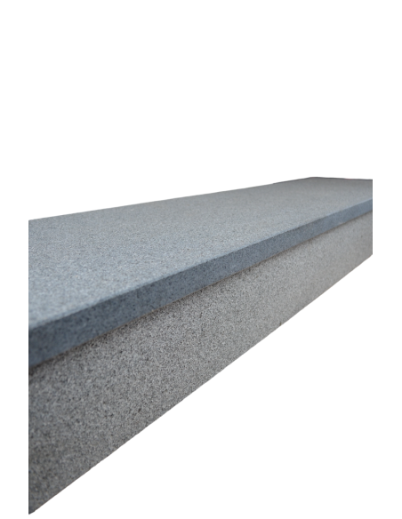 Margelle d'Escalier en Granit gris foncé 100/35/3 CM dessus flammé