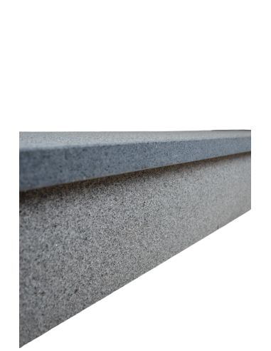 Margelle d'Escalier en Granit gris foncé 100/35/3 CM dessus flammé