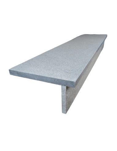 Margelle d'Escalier en Granit gris foncé 150/35/3 CM dessus flammé