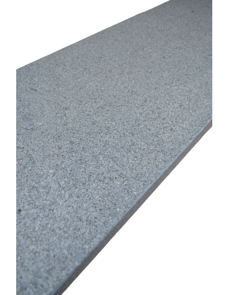 Margelle d'Escalier en Granit gris foncé 150/35/3 CM dessus flammé